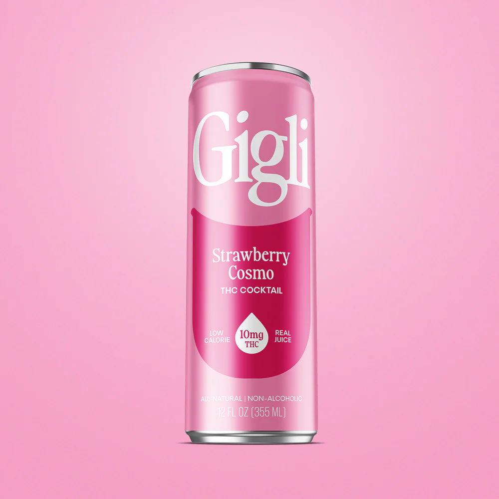 THC-Infused Strawberry Cosmo Cocktail